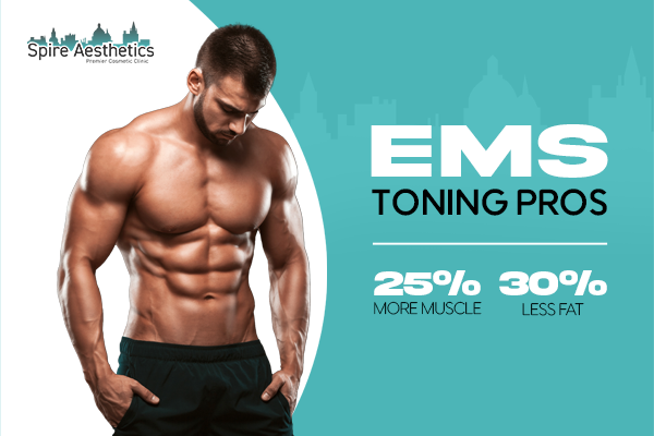 image of man with benefits of EMS toning pros treatment to help combat weight gain Datchet