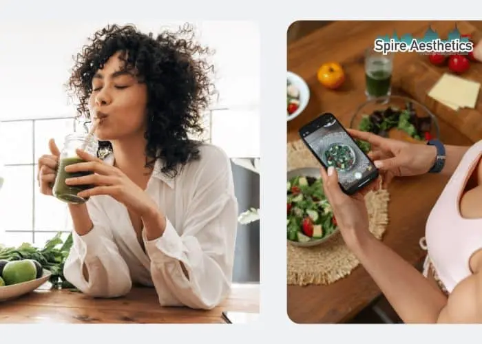 Image of woman looking into her diet and fat freezing Datchet to improve her health