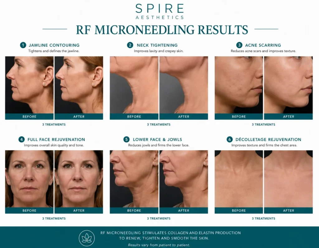 RF Microneedling Skin tightening Datchet results